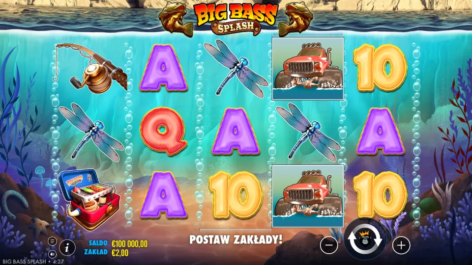 Big Bass Splash, ekran gry