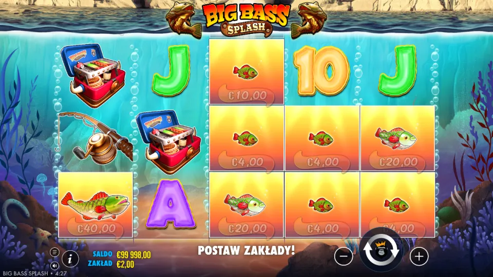 Big Bass Splash, ekran po spinie