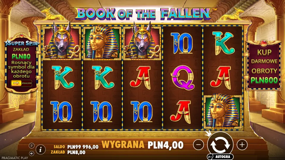 Book of the Fallen, ekran po spinie Book of the Fallen, ekran po spinie