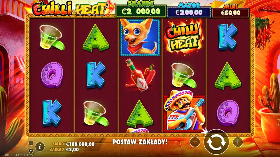 Chilli Heat, ekran gry