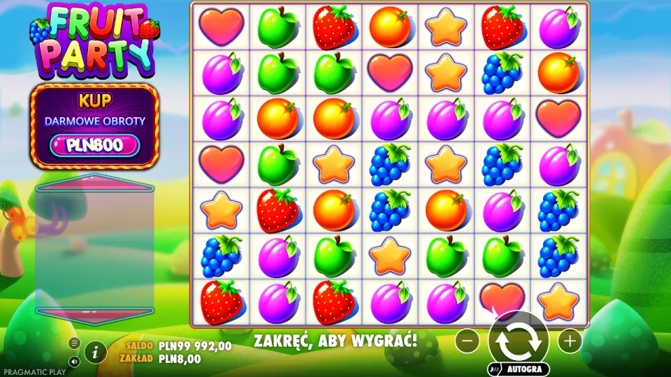 Fruit Party, ekran po spinie Fruit Party, ekran po spinie
