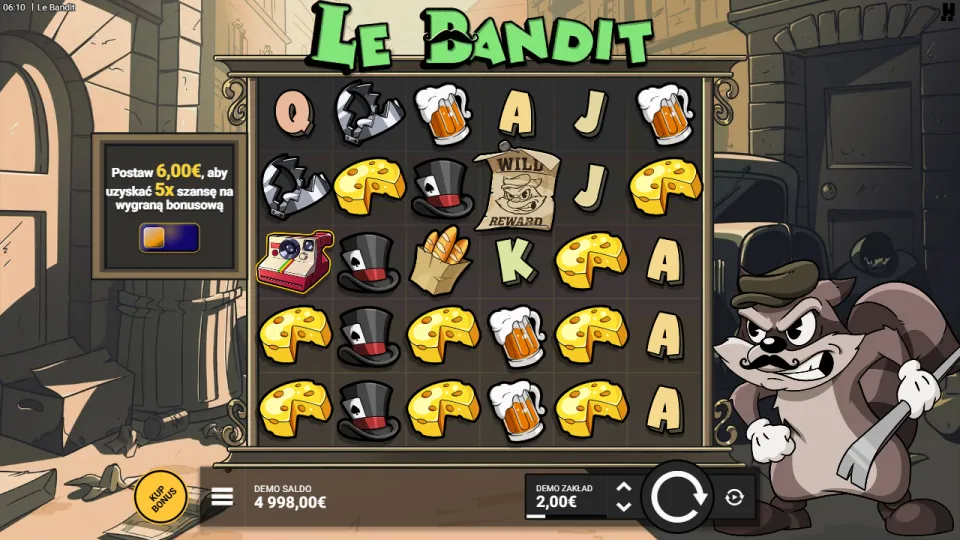 Le Bandit, ekran gry
