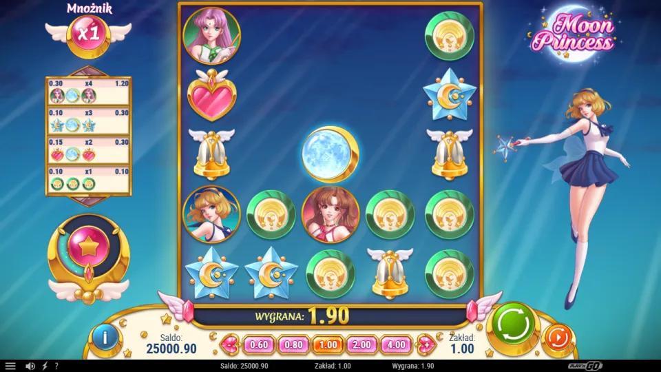 Moon Princess, ekran po spinie