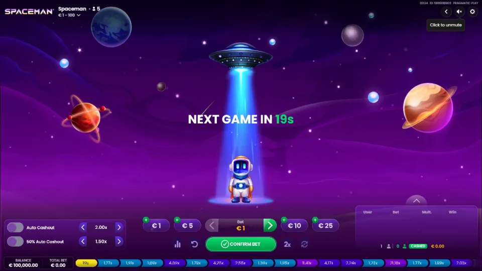 Spaceman, ekran gry
