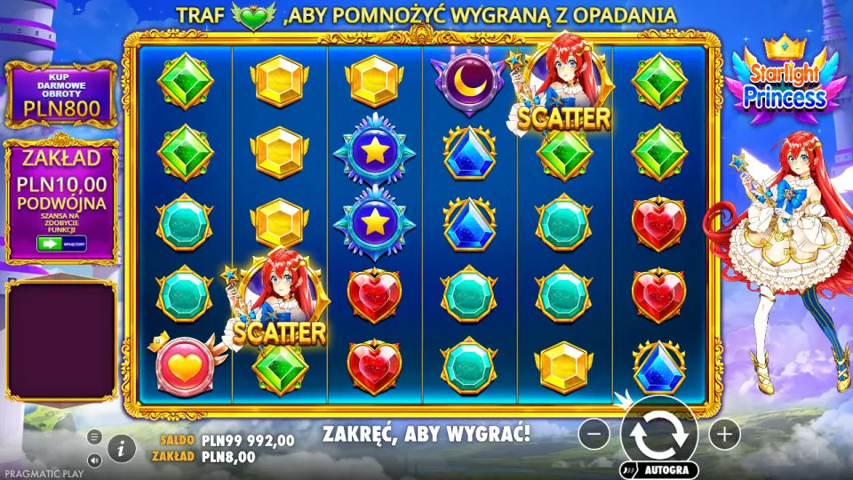 Starlight Princess, ekran po spinie