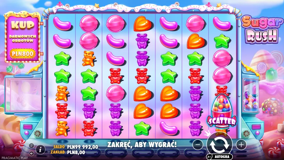 Sugar Rush, ekran po spinie Sugar Rush, ekran po spinie