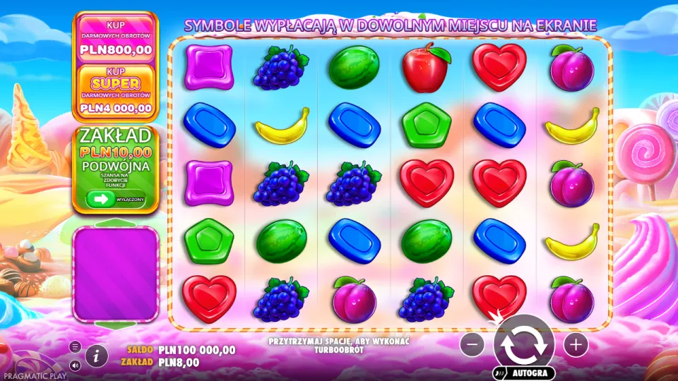 Sweet Bonanza 1000, ekran gry Sweet Bonanza 1000, ekran gry