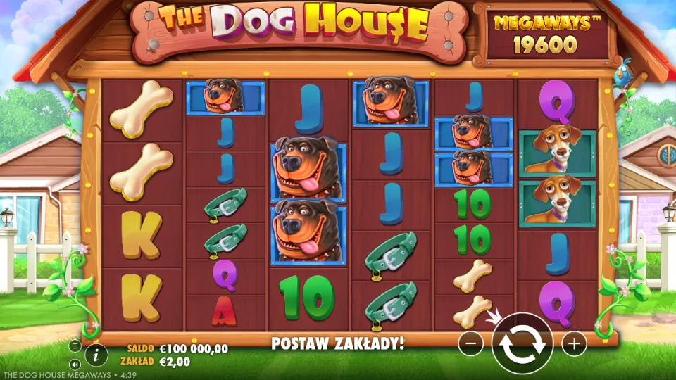 The Dog House Megaways, ekran gry