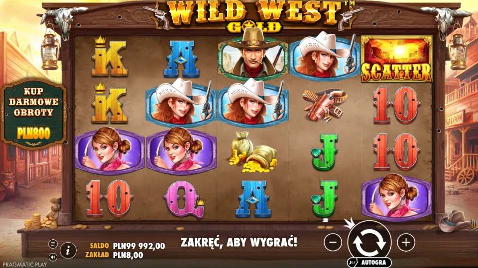 Wild West Gold, ekran po spinie Wild West Gold, ekran po spinie
