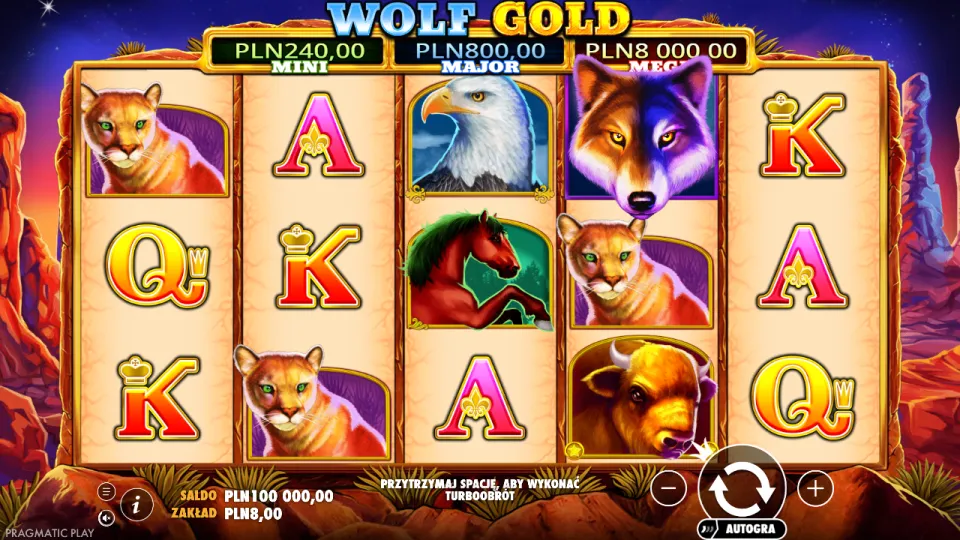 Wolf Gold, ekran gry