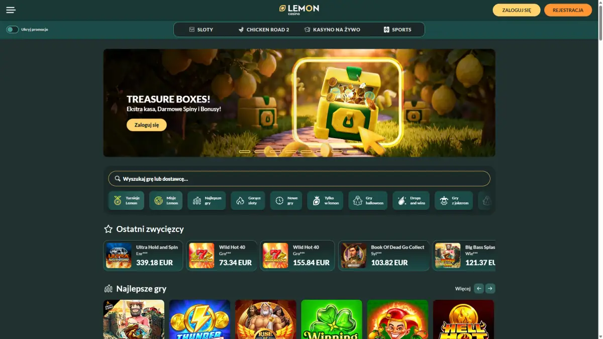Lemon Casino Lemon Casino: strona główna kasyna