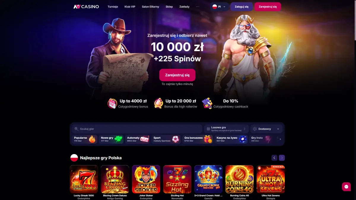 NV Casino NV Casino: strona główna kasyna