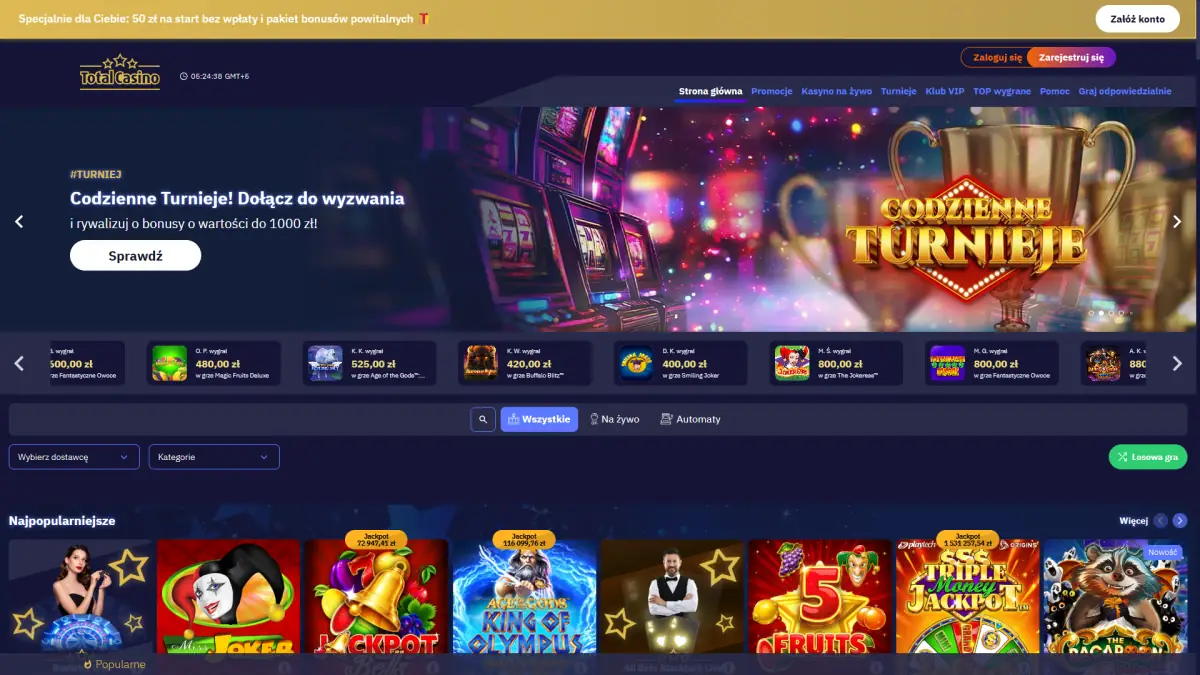 Total Casino Total Casino: strona główna kasyna